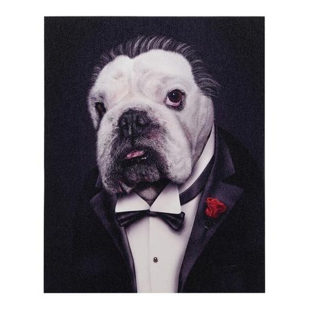 EMPIRE ART DIRECT Empire Art Direct GIC-PR049-2016 High Resolution Pets Rock Giclee Printed on Cotton Canvas on Solid Wood Stretcher - The Dogfather GIC-PR049-2016